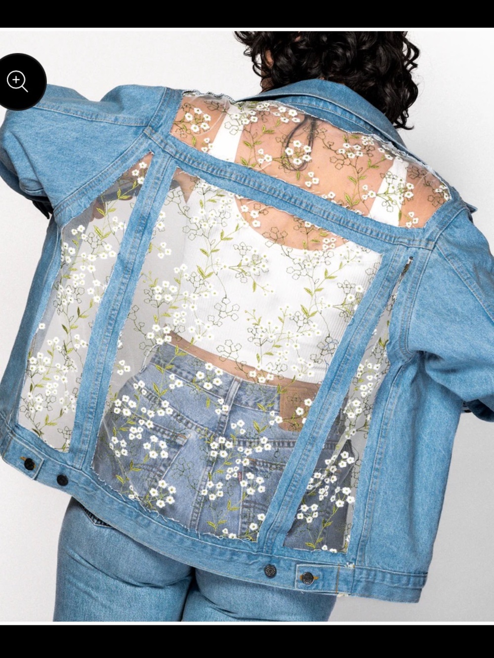 Dragon Denim Baby’s Breath Denim Jacket NWOT